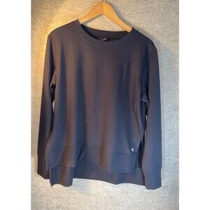 MPG Women’s Size XL Long Sleeve Soft Black Crew Neck With Pockets